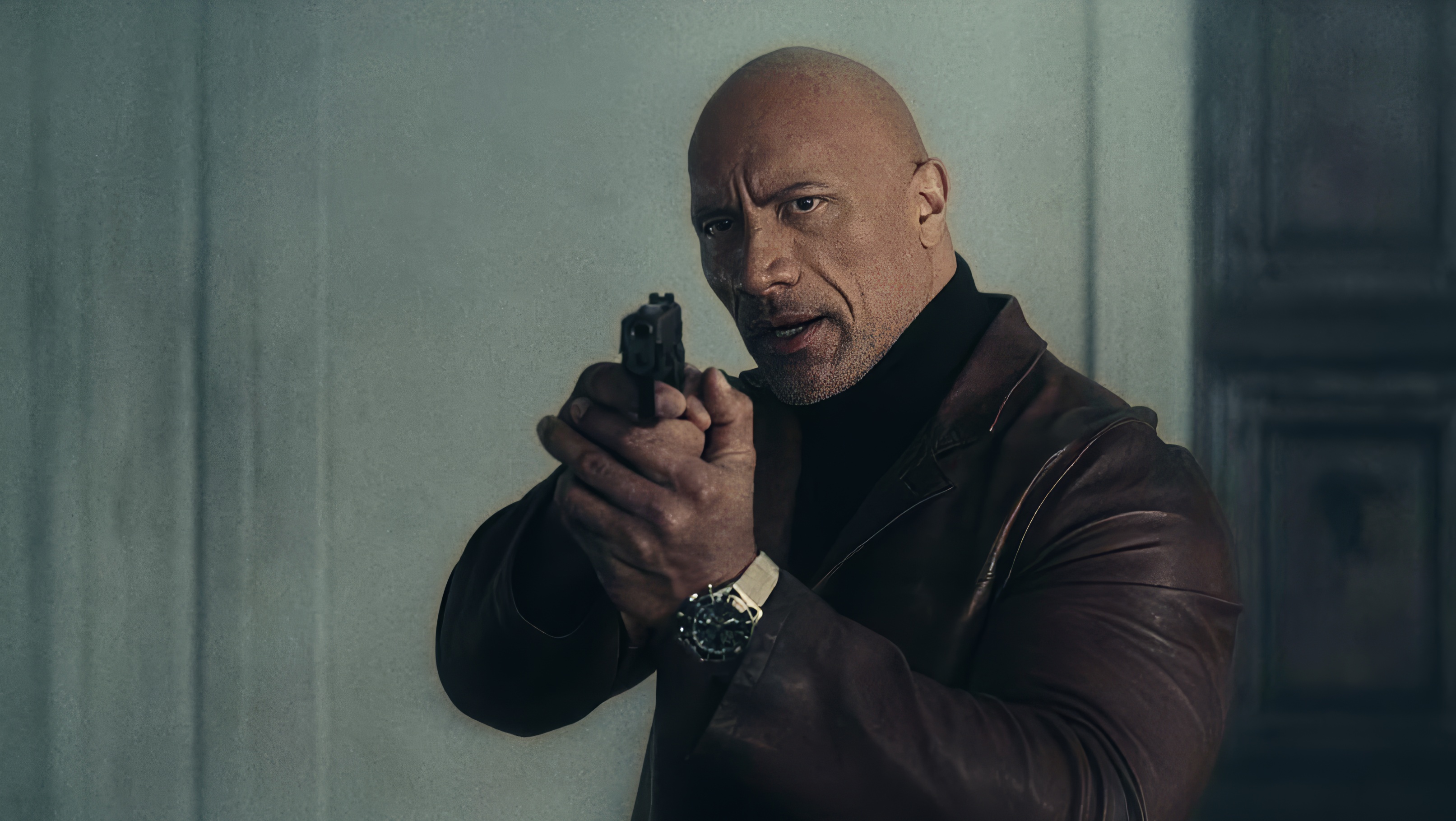 Dwayne Johnson wearing Breitling in Red Notice