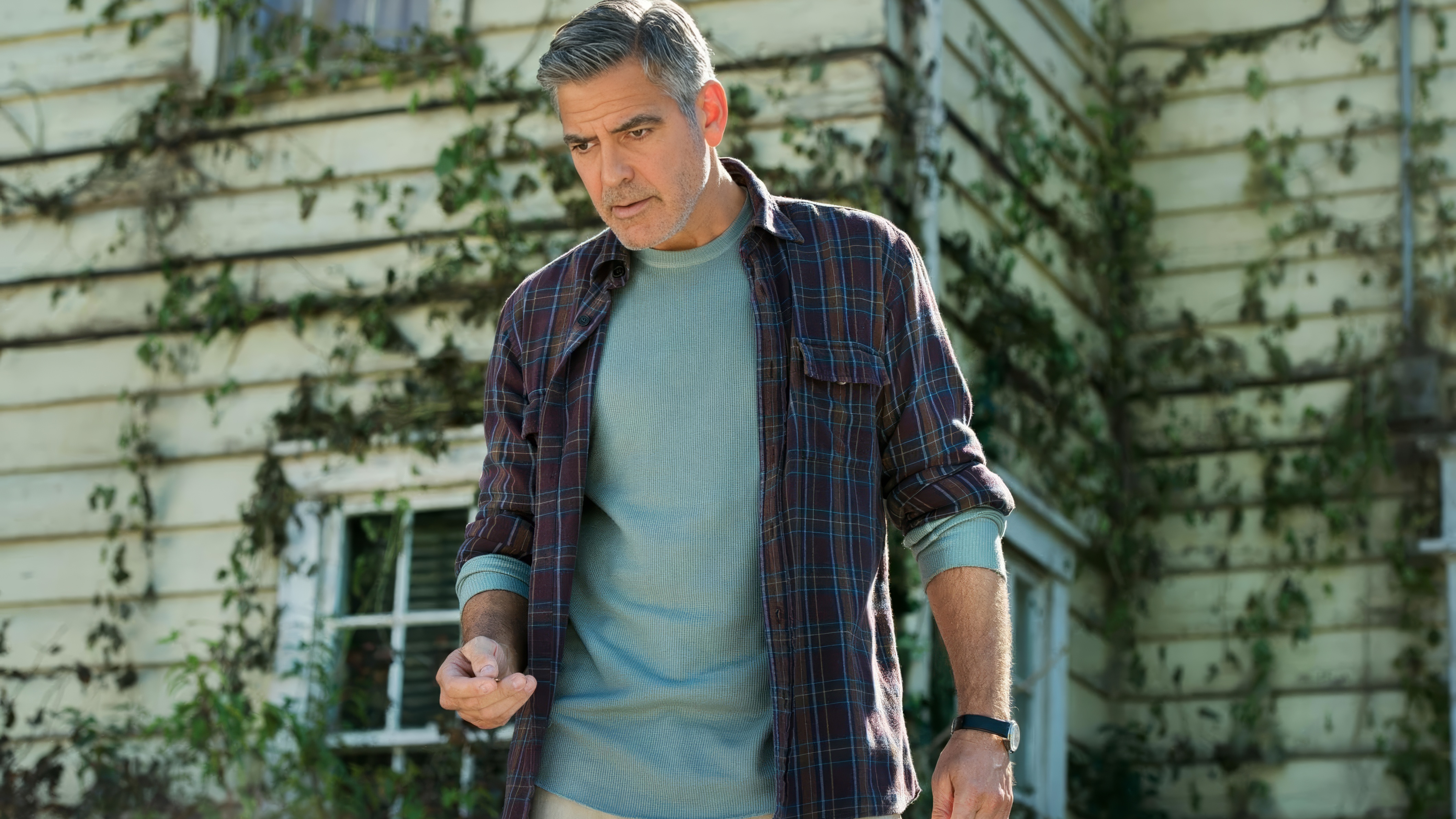 George Clooney wearing Omega Constellation in Tomorrowland