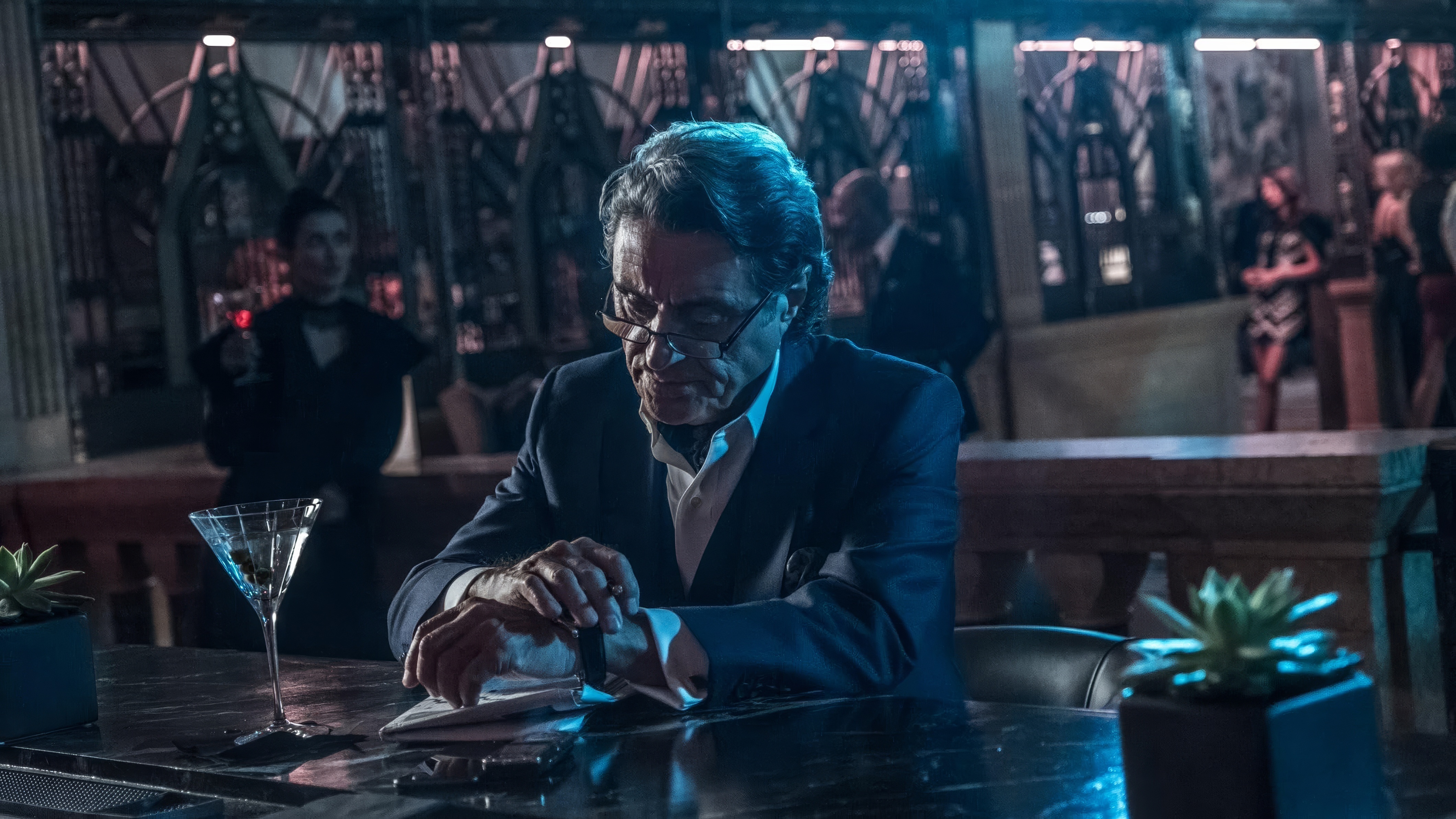 Ian McShane wearing Carl F. Bucherer Manero AutoDate in John Wick: Chapter 3 - Parabellum