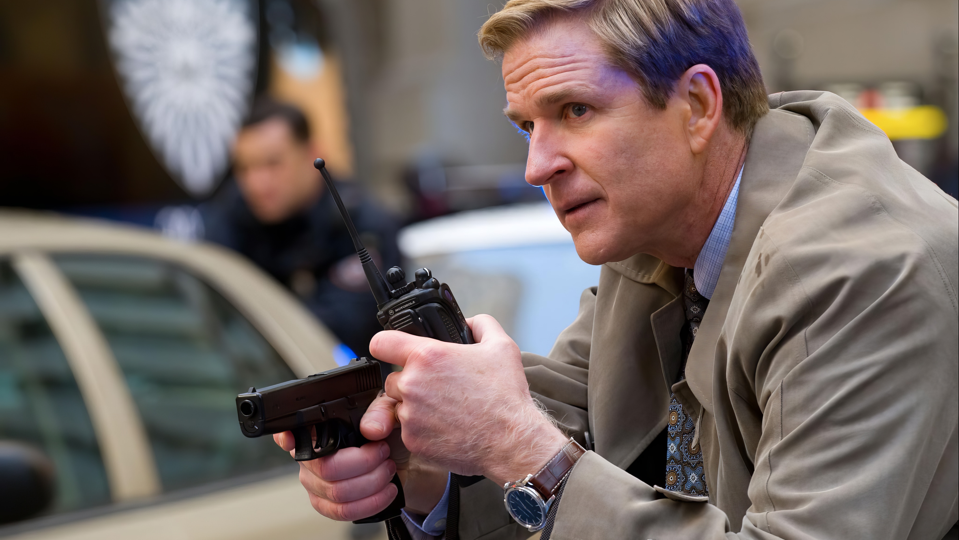 Matthew Modine wearing Unidentified Watch in The Dark Knight Rises