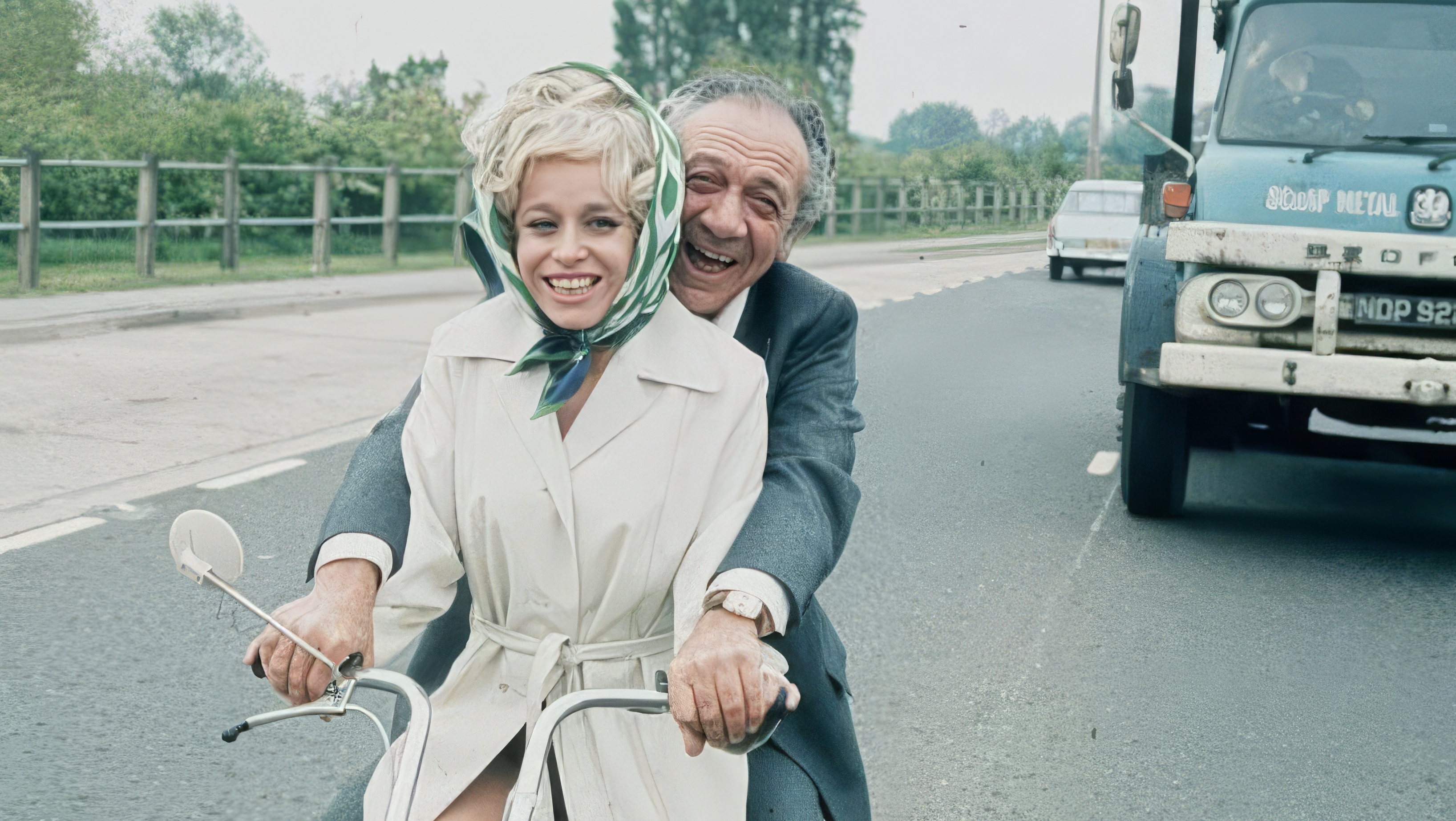 Sidney James wearing Unidentified watch in Carry On Girls