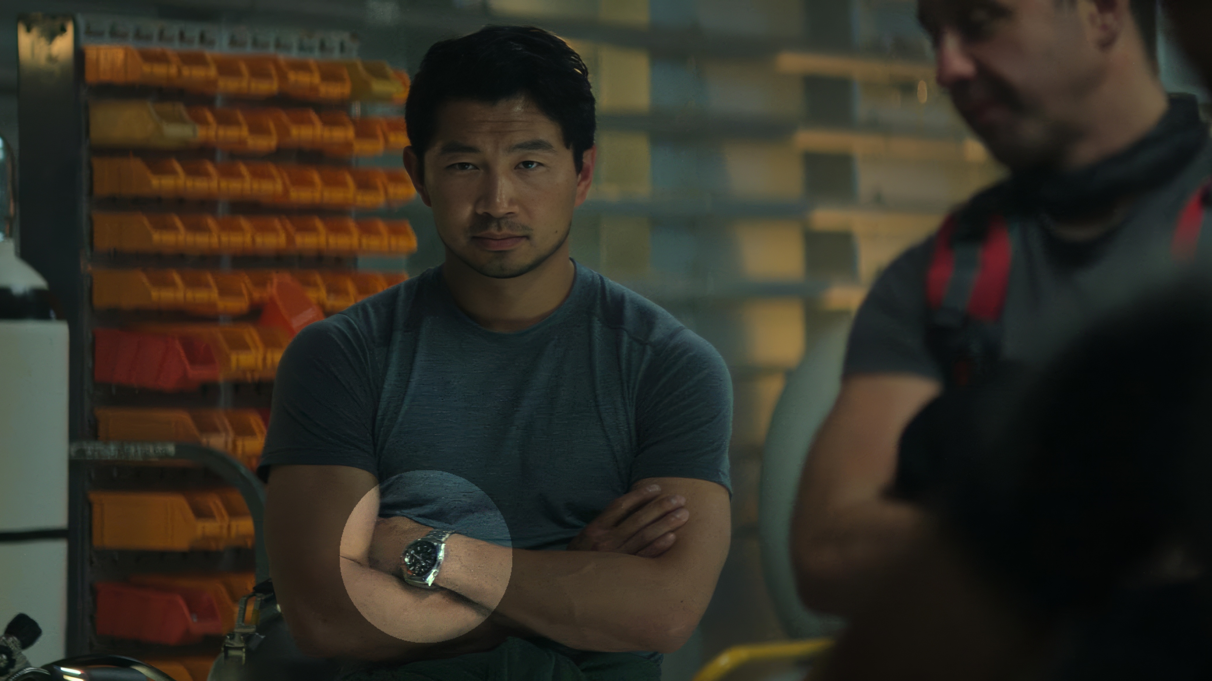 Simu Liu wearing Omega Seamaster Planet Ocean 600M Chronograph in Last Breath