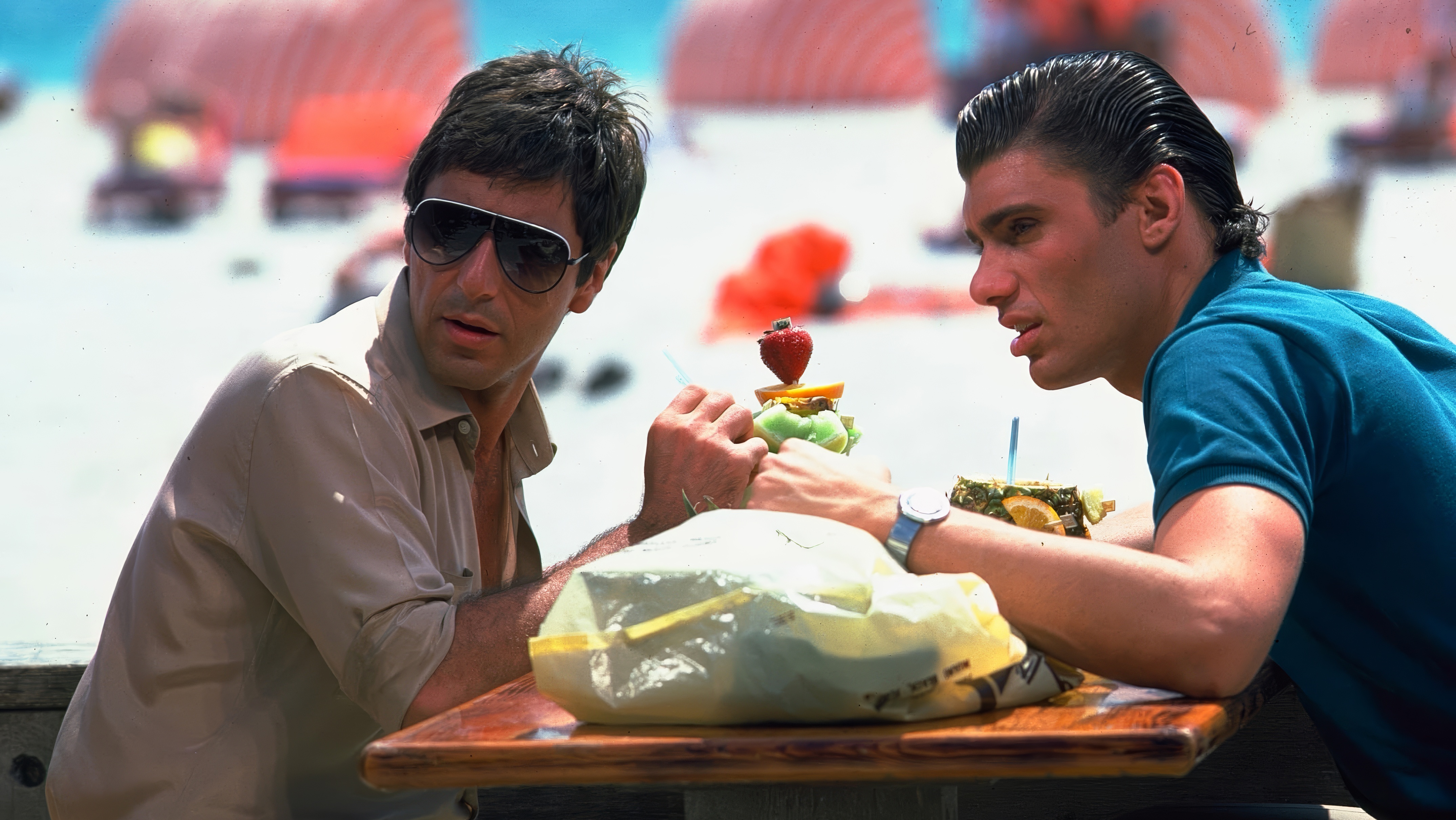 Steven Bauer wearing Rolex Day-Date in Scarface