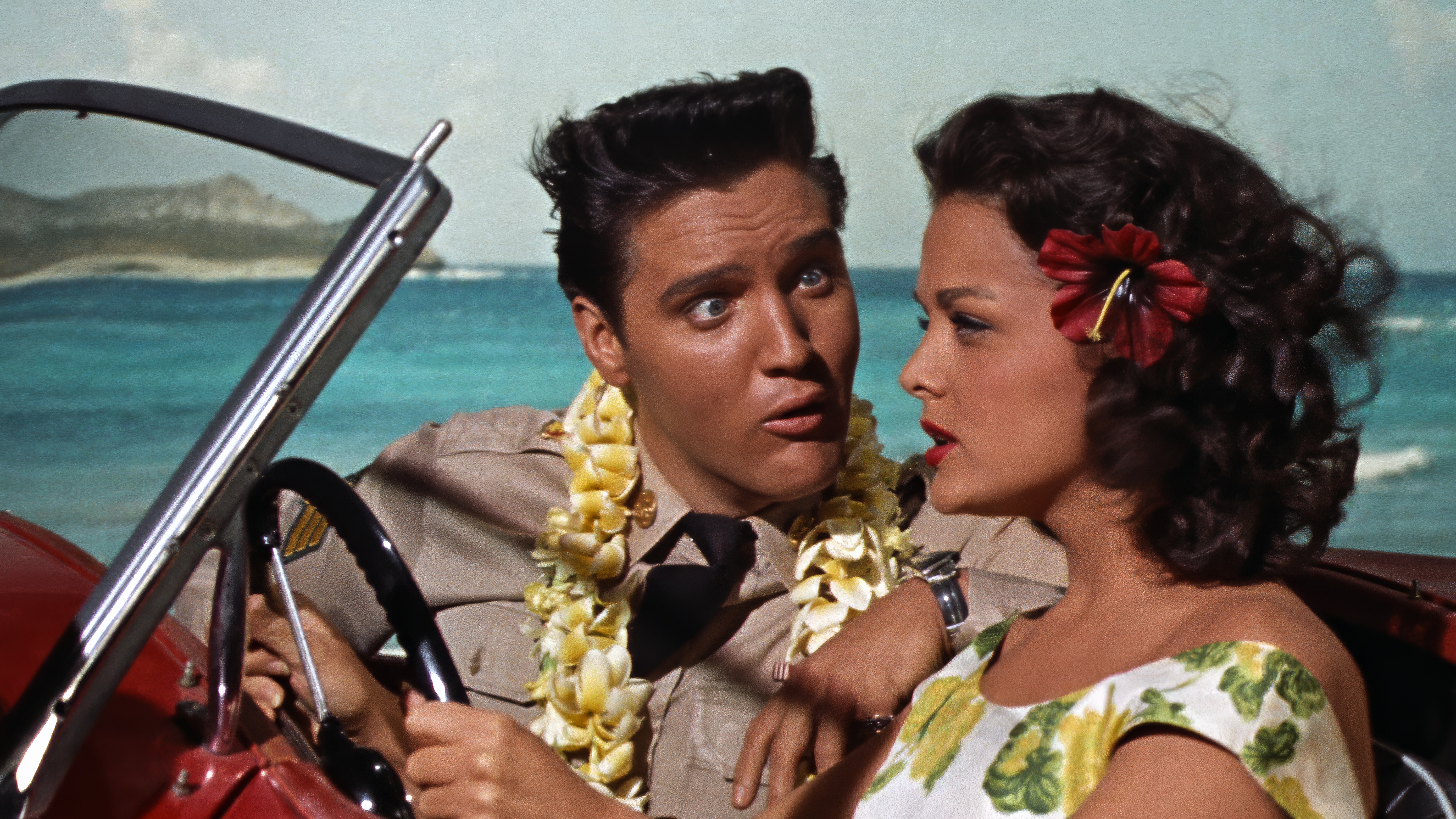 Elvis Presley wearing Hamilton Ventura in Blue Hawaii