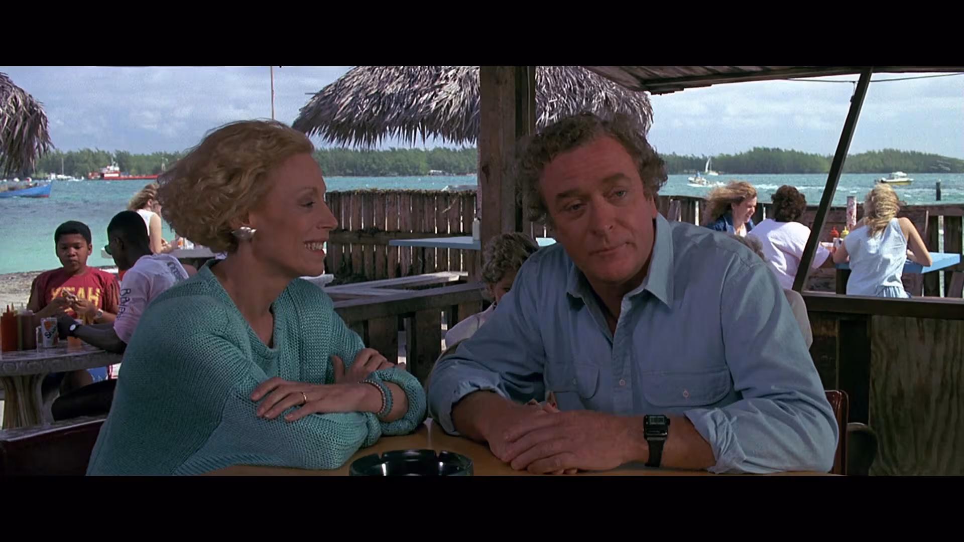 Michael Caine wearing Protime Wristflame in Jaws: The Revenge