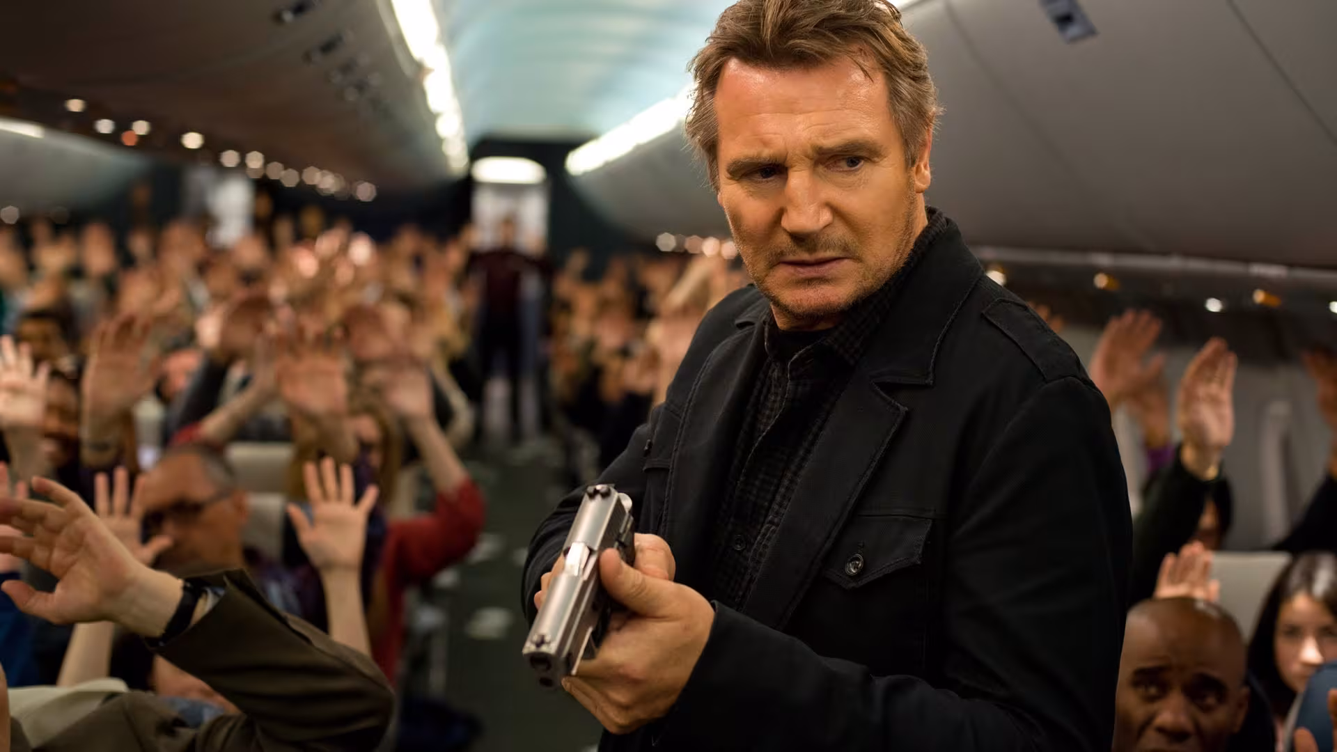 Liam Neeson wearing Casio Wave Ceptor in Non-Stop