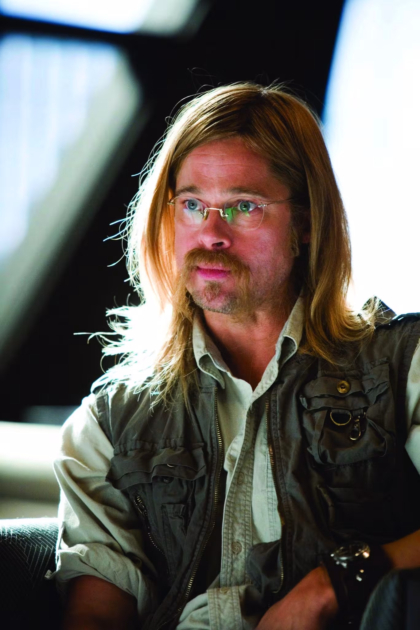 Brad Pitt wearing Red Monkey Designs Custom Leather Band Watch in Ocean's Thirteen