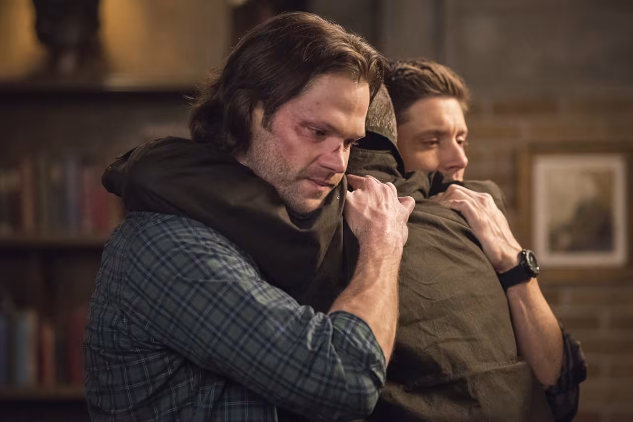 Jensen Ackles wearing MTM Black Patriot in Supernatural