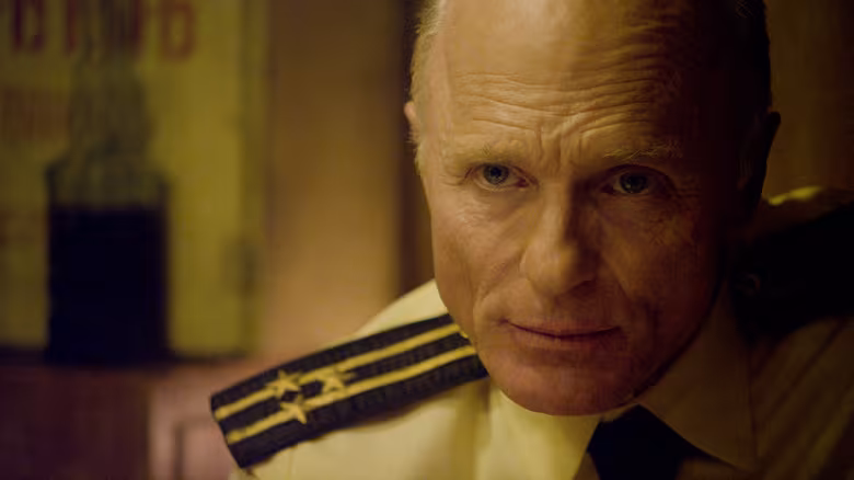 Ed Harris wearing Ulysse Nardin Maxi Marine Chronometer in Phantom