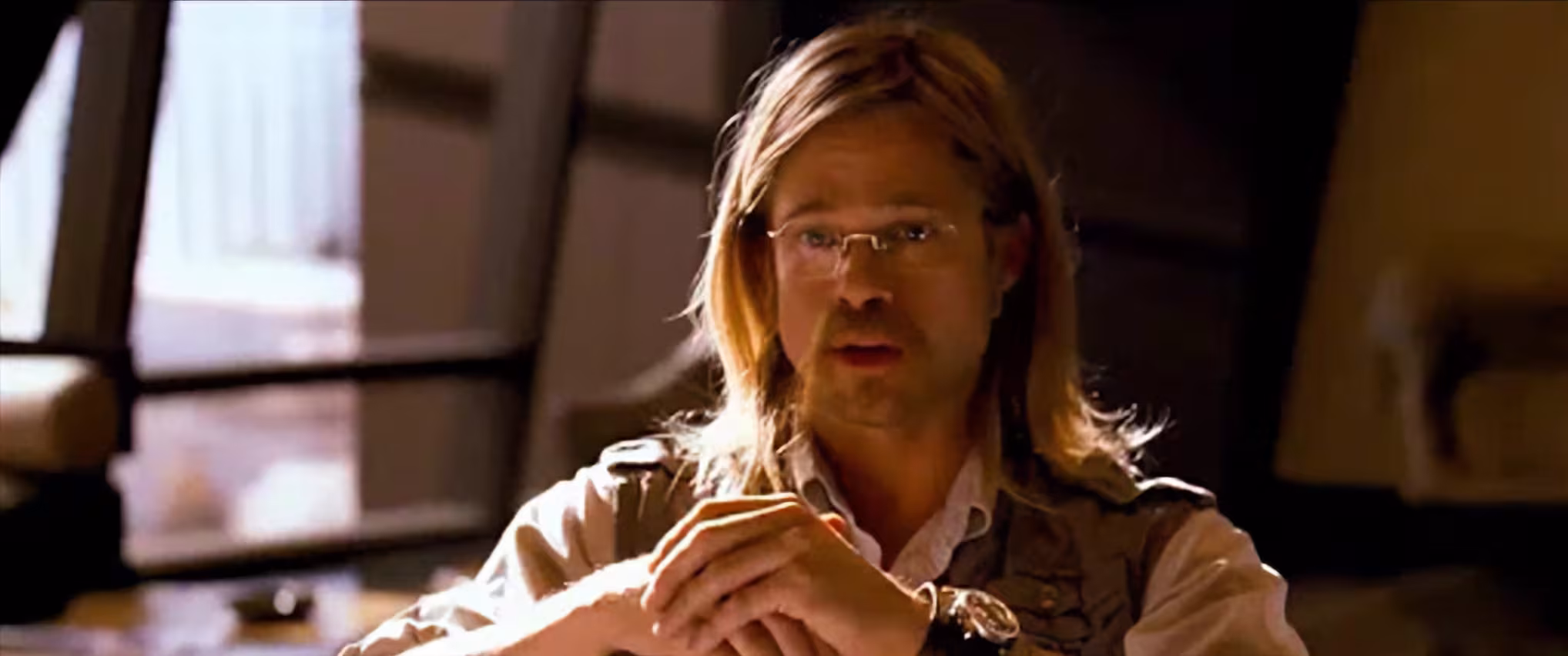 Brad Pitt wearing Red Monkey Designs Ocean's Thirteen in Ocean's Thirteen