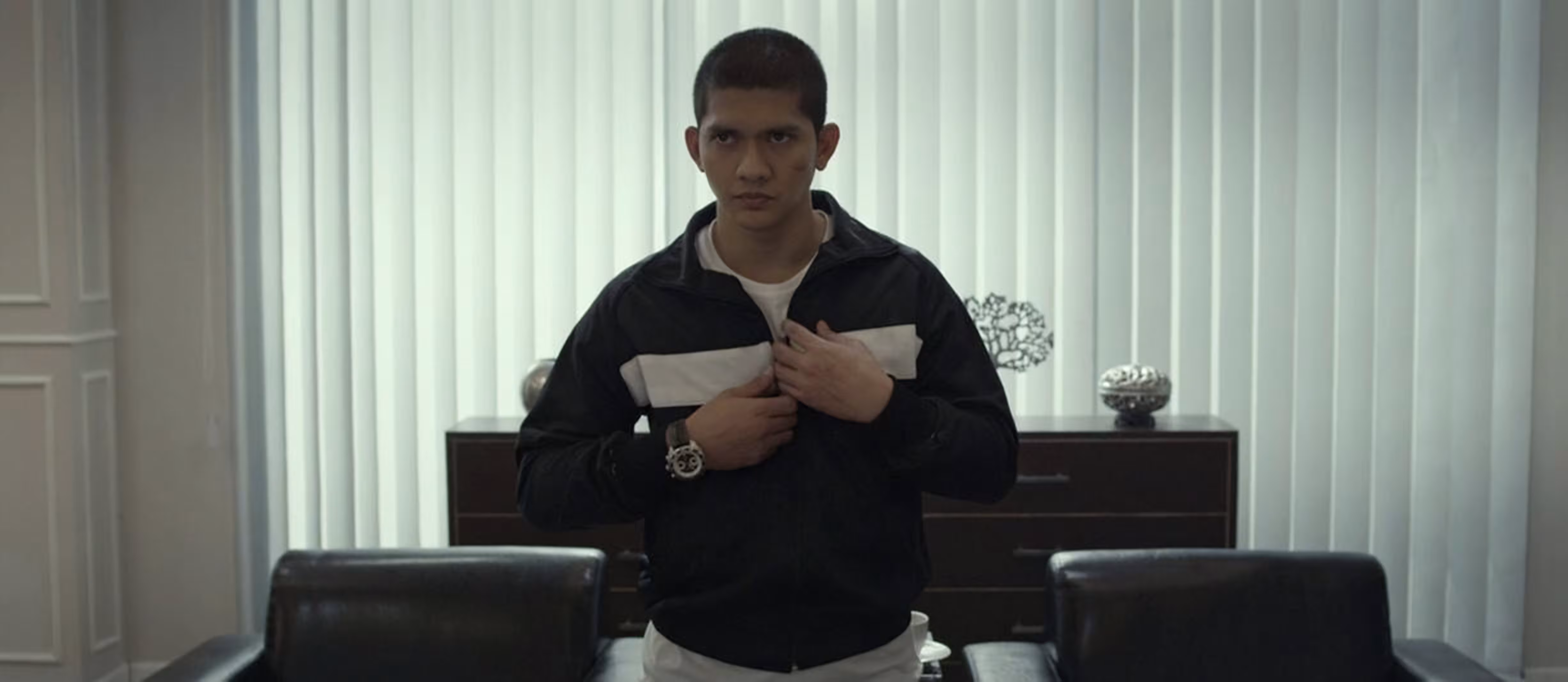 Iko Uwais wearing Hamilton Pan Europ Chronograph in The Raid 2