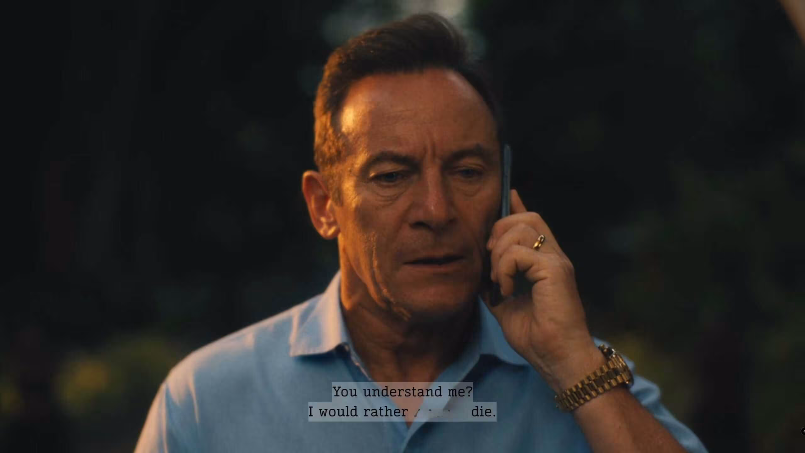 Jason Isaacs wearing Rolex Day-Date in The White Lotus