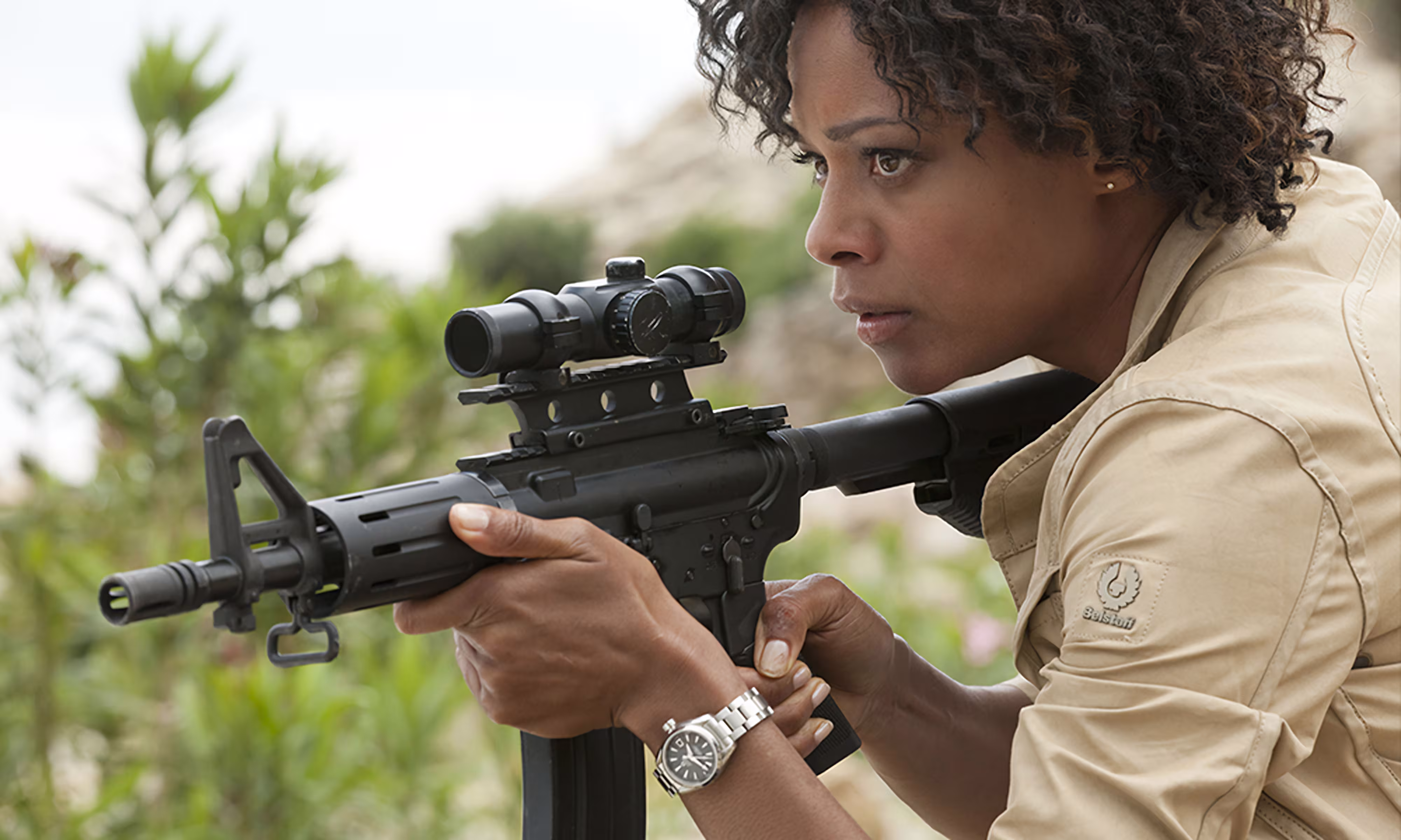 Naomie Harris wearing Omega Seamaster in Skyfall