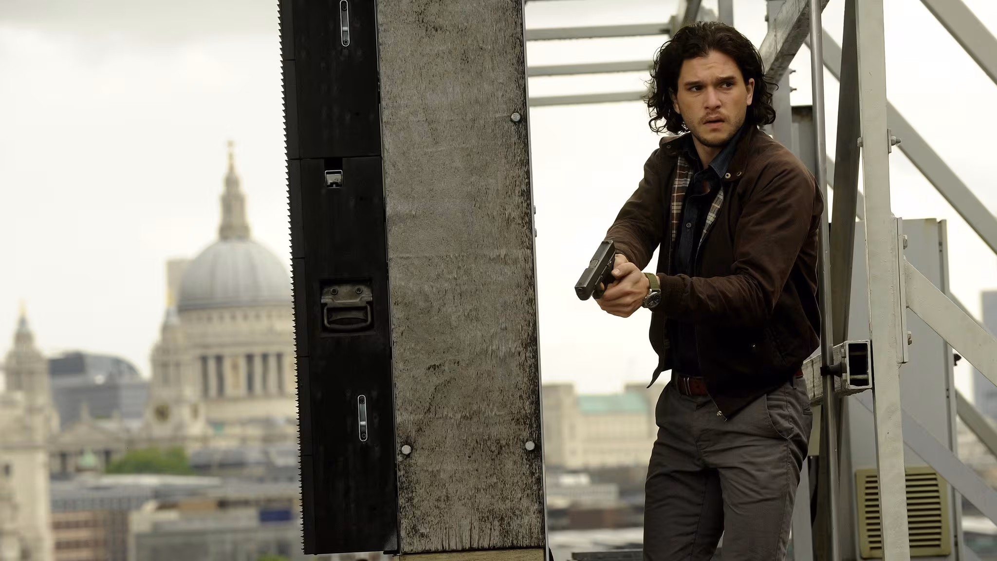 Kit Harington wearing Seiko SNE095P2 in Spooks: The Greater Good