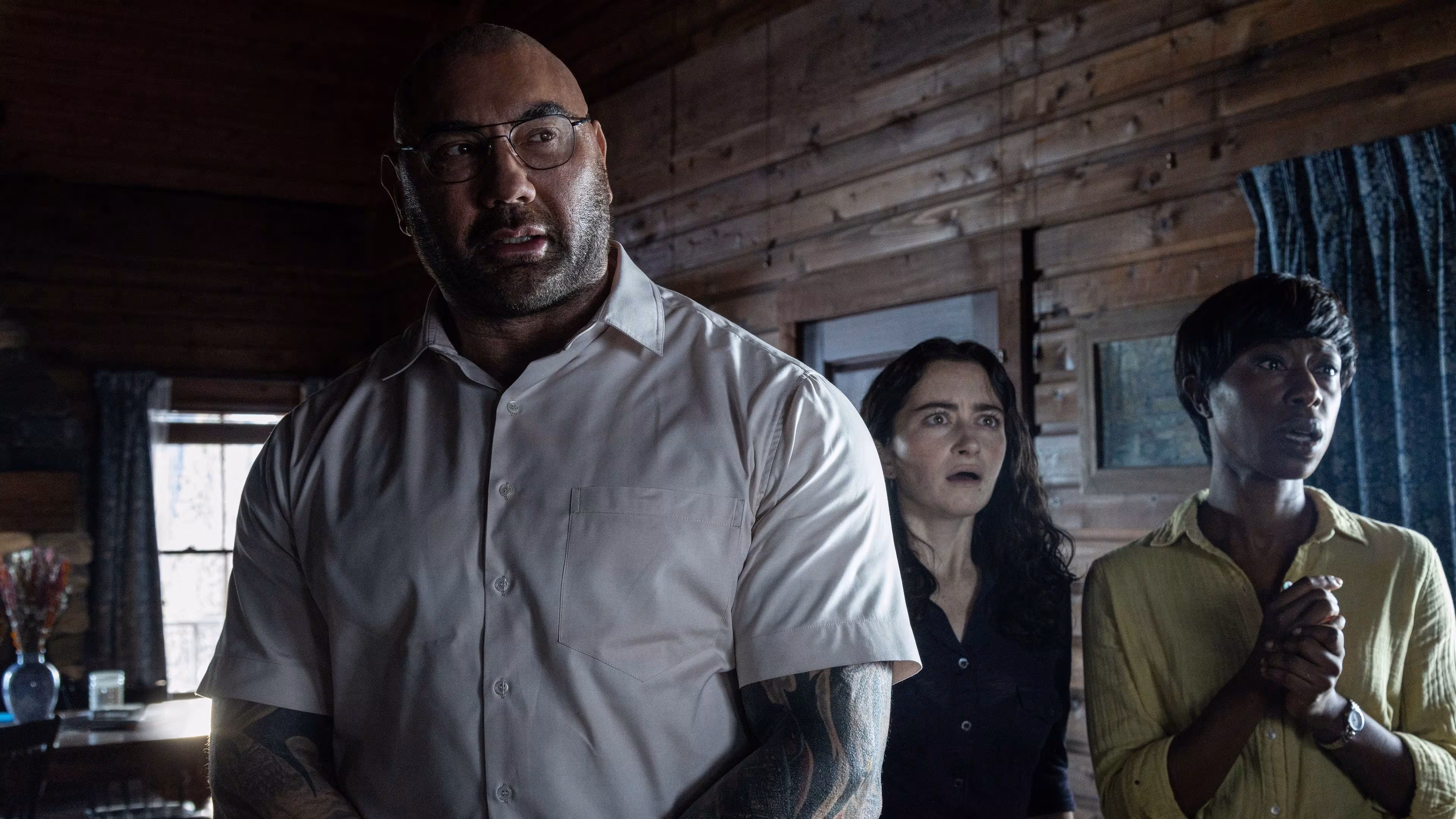 Dave Bautista wearing George Analog Strap Watch in Knock at the Cabin