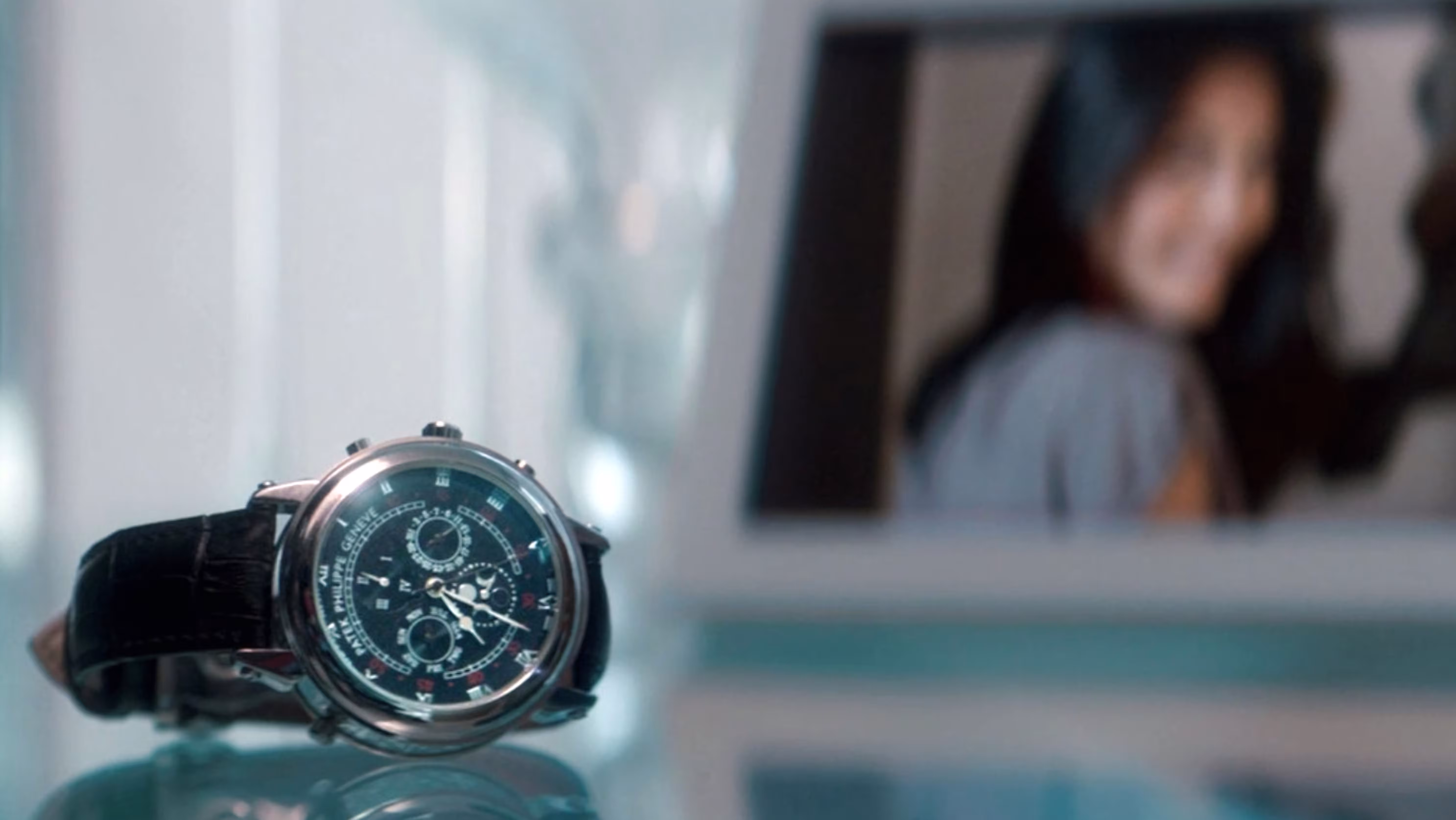 Ryan Reynolds wearing Patek Philippe Sky Moon Tourbillon (replica) in The Hitman's Bodyguard