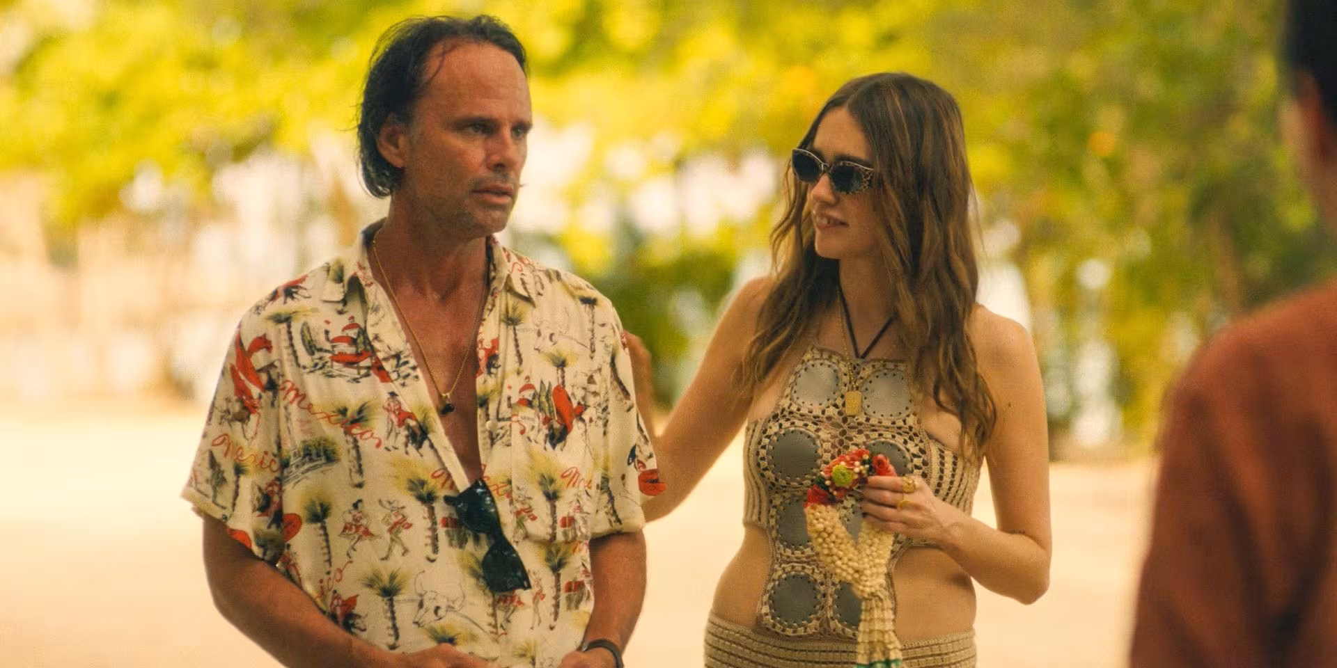 Walton Goggins wearing Timex Q GMT in The White Lotus