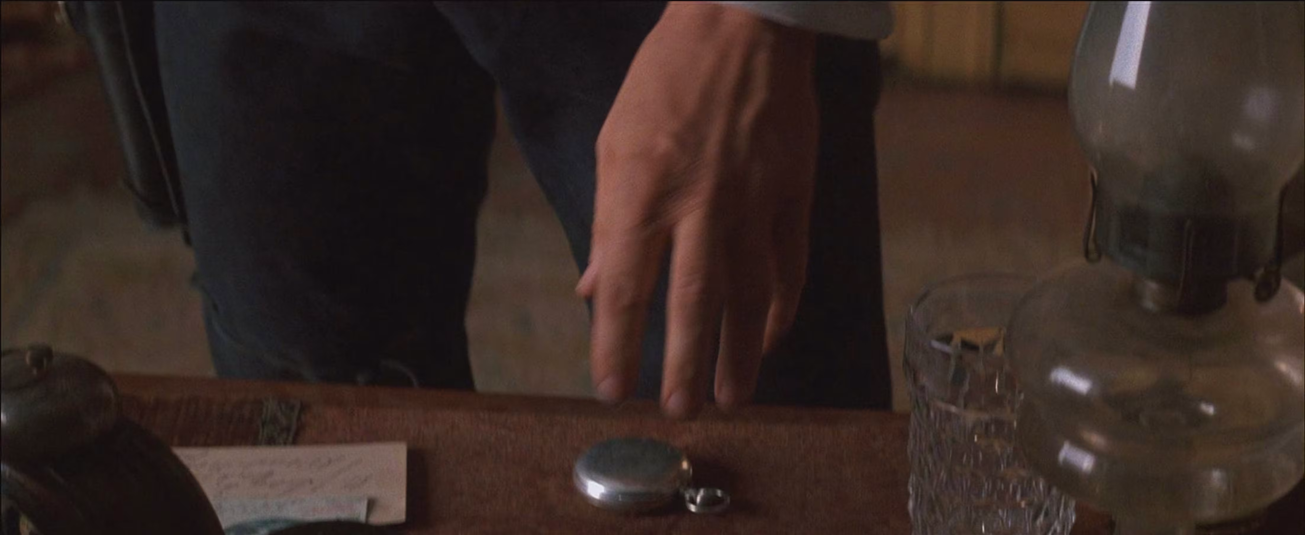 Kevin Costner wearing Hampden Pocket Watch in Wyatt Earp