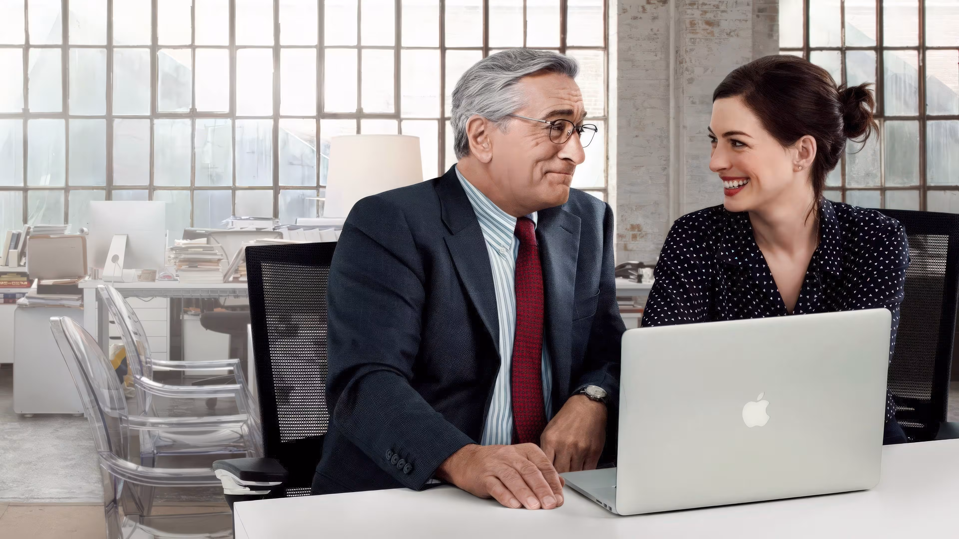 Robert De Niro wearing Omega Seamaster in The Intern