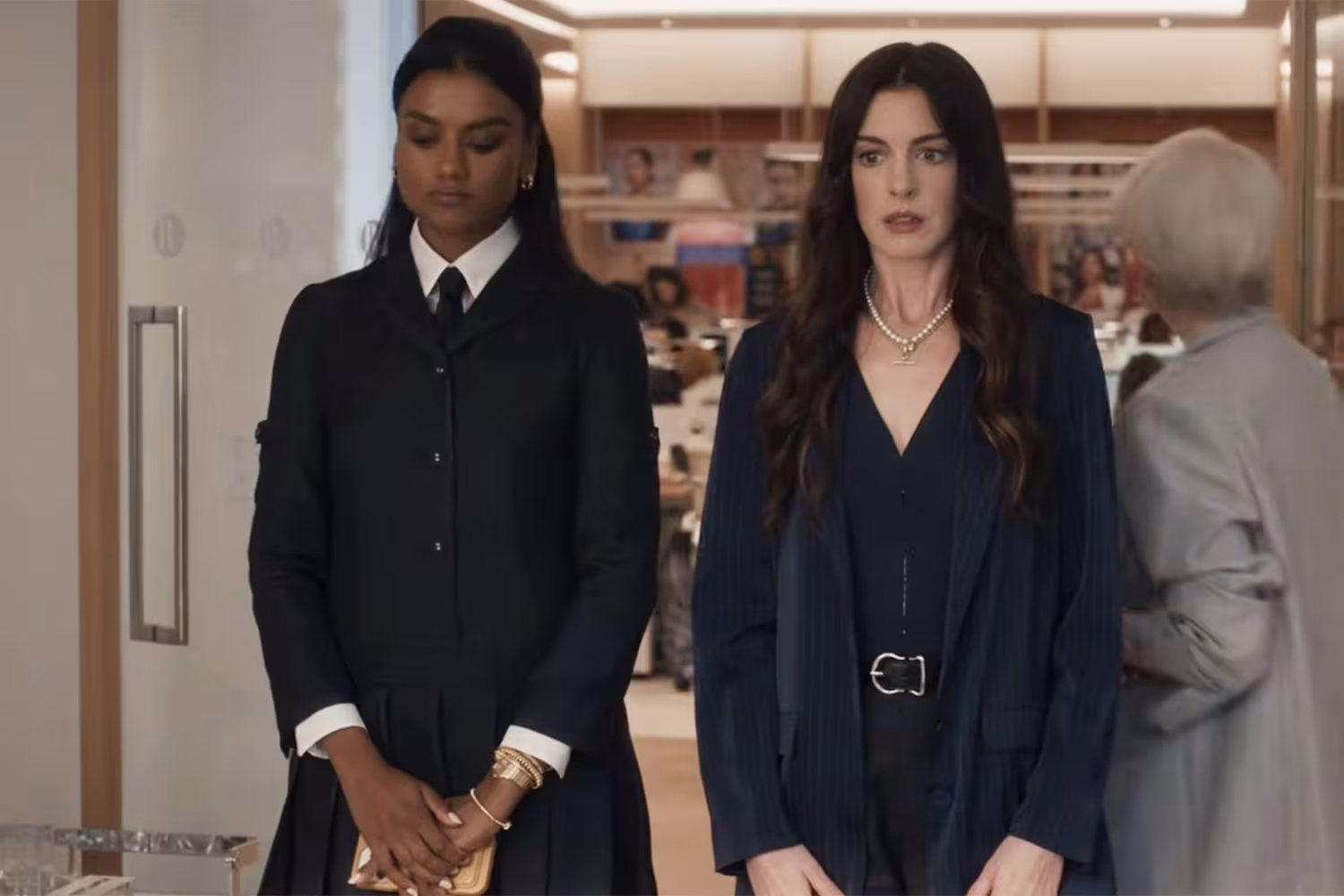 Simone Ashley wearing Cartier Santos de Cartier in The Devil Wears Prada 2