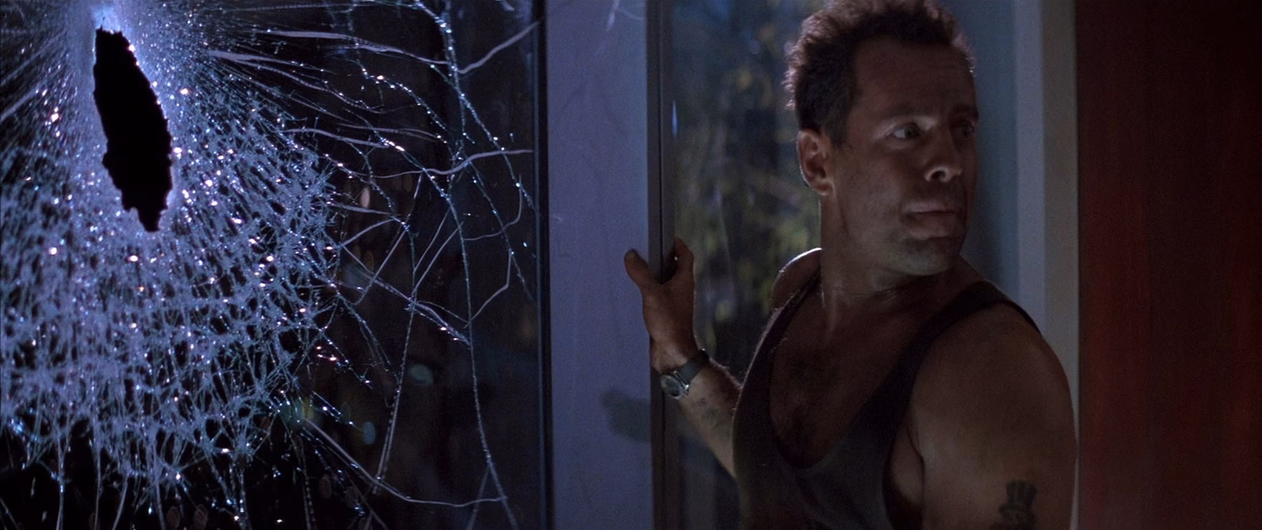 Bruce Willis wearing TAG Heuer 3000 Series Professional in Die Hard