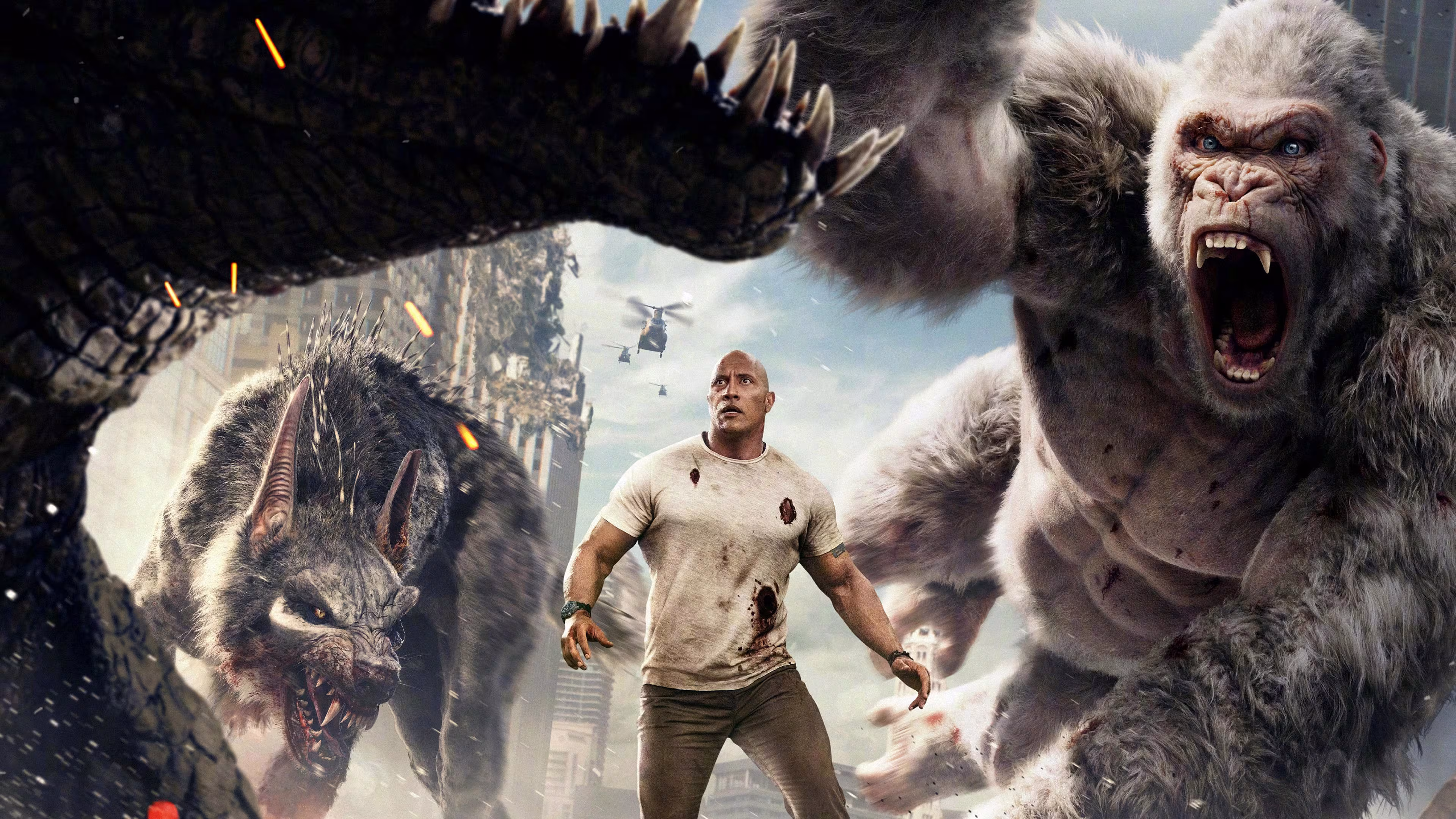 Dwayne Johnson wearing MTM Special Ops Cobra in Rampage