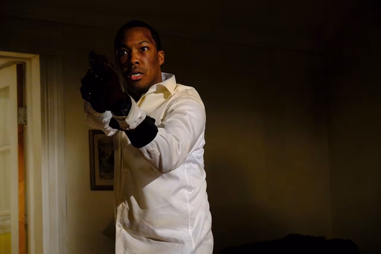 Corey Hawkins wearing MTM Falcon in 24: Legacy